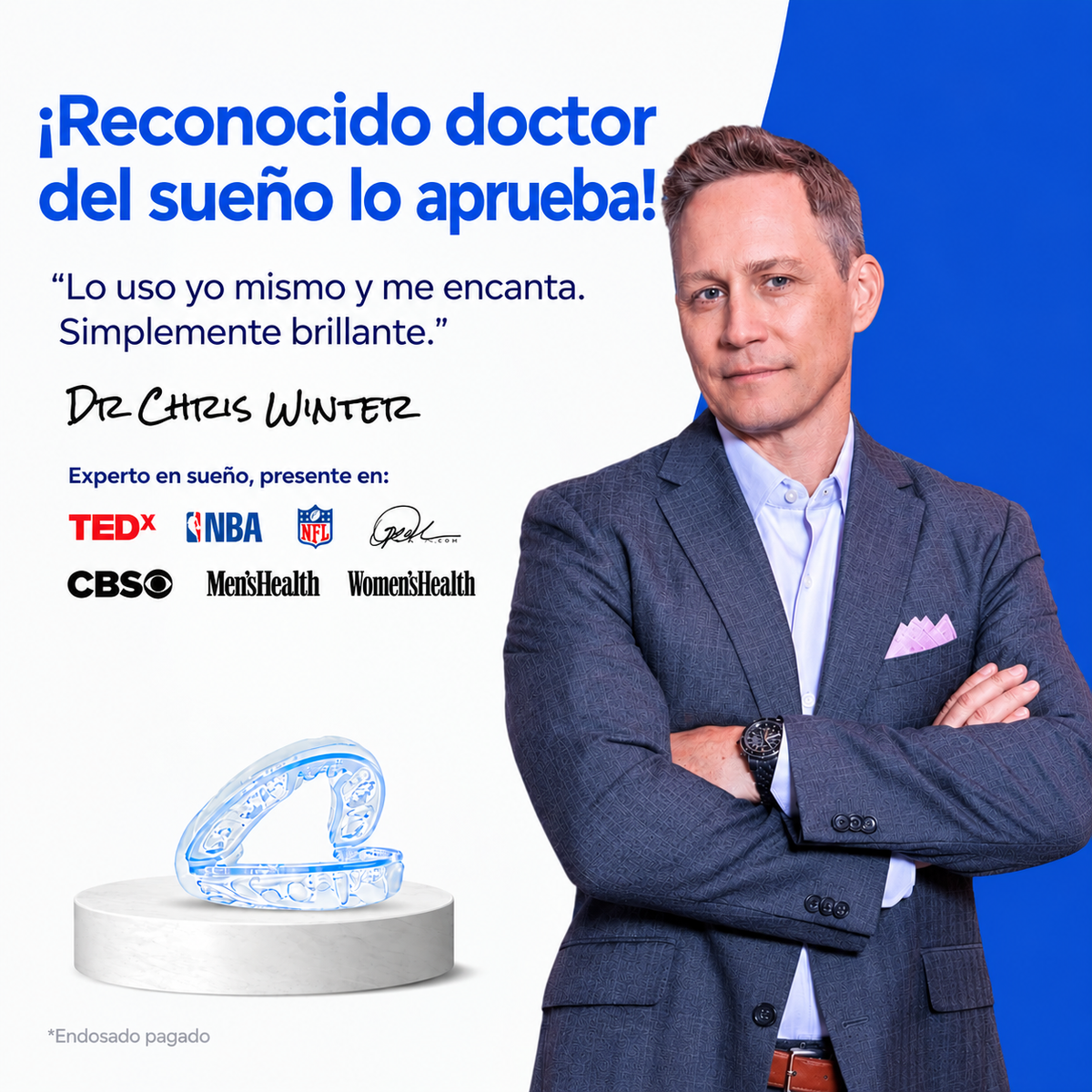 Protector bucal anti ronquido
